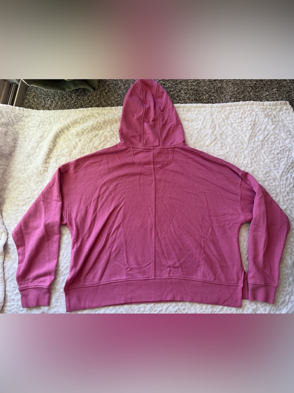 Women's TENCEL™ Fiber Series Loose Fit Graphic Hooded Sweatshirt Pink XL - Picture 10 of 12